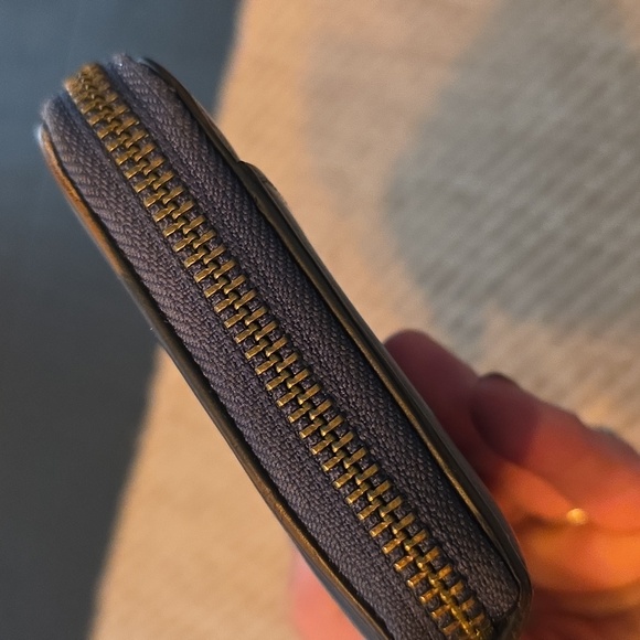 Coach Midnight Blue Leather Zip Wallet - Picture 5 of 7